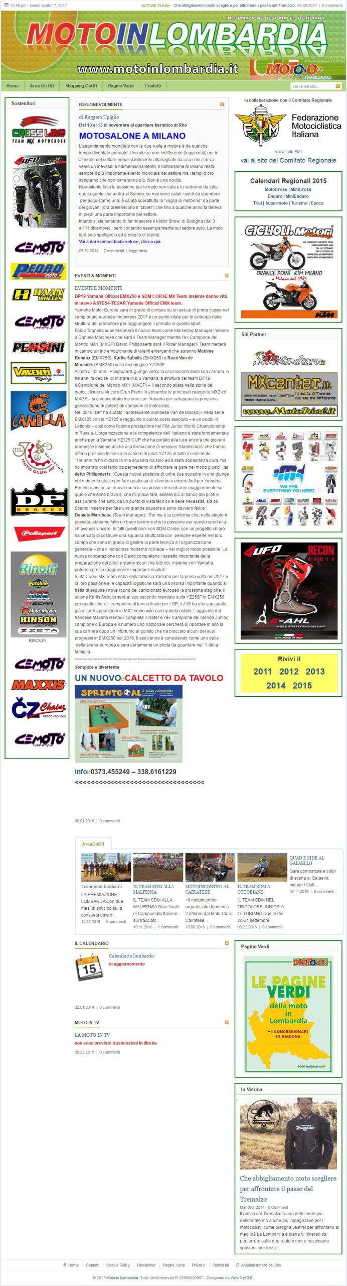 Moto in Lombardia — screenshot fullpage