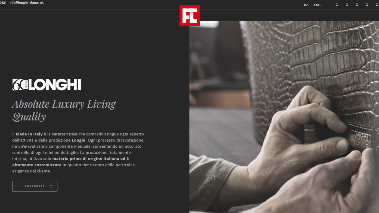 Longhi Milano — screenshot fullpage